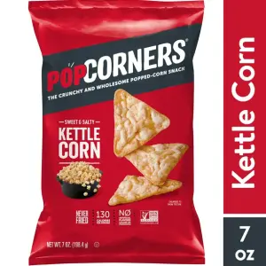 Popcorners Kettle Corn Popped Corn Snacks, 7 oz Bag