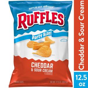 Ruffles Potato Chips Cheddar & Sour Cream Flavored 12.5 Oz