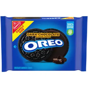 OREO Dark Chocolate Creme Chocolate Sandwich Cookies, Family Size, 17 oz