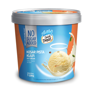 Vadilal Kesar Pista Kulfi Ice Cream (NO SUGAR ADDED - 1 LTR)