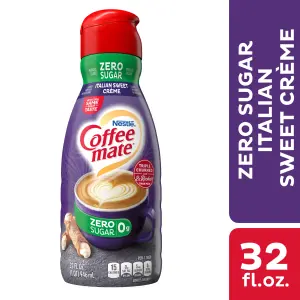 Nestle Coffee mate Zero Sugar Italian Sweet Creme Liquid Coffee Creamer, 32 fl oz