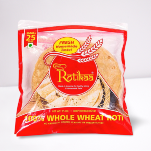 Rotikaa Whole Wheat Roti Family Pack (25 pcs)