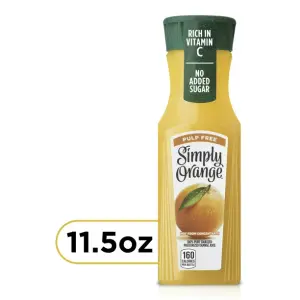 Simply Orange Pulp Free Orange Juice, 11.5 fl oz