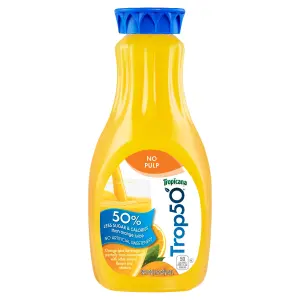 Tropicana Trop50, No Pulp Lower Sugar Orange Juice, 52 oz Bottle